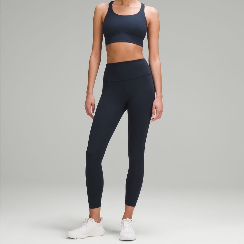 Lululemon Wunder Train High Rise Tight 25”, Size 8, True Navy
